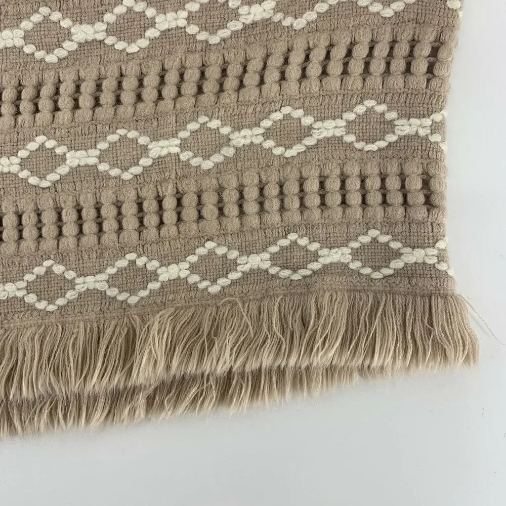 Caroline Hill Pink Fringe Trim Infinity Scarf